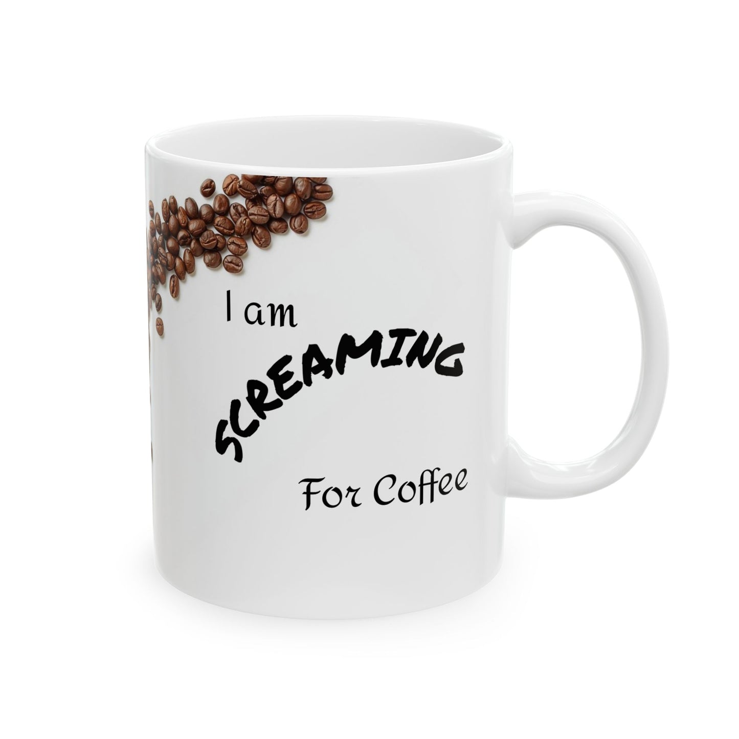 I Am Screaming For Coffee Mug | Coffee Bean Design