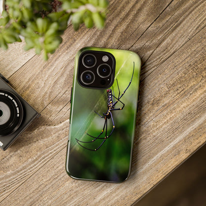 Creepy Spider Photoprint Tough Case for Phone, Durable Phone Protection, Nature Enthusiast Gift, Artistic Soul Accessory, Conversation