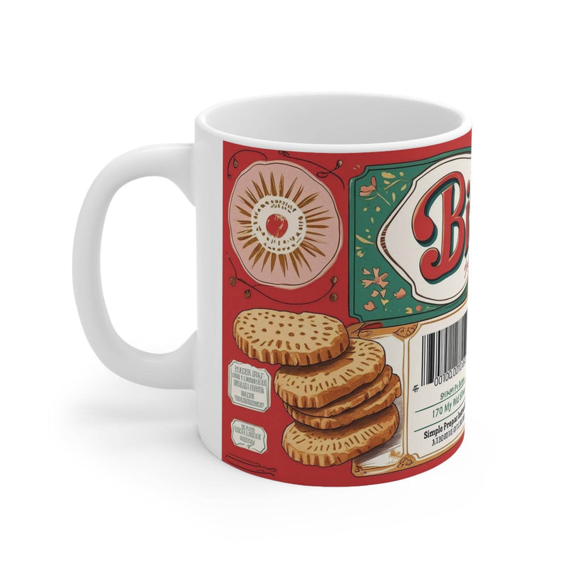 Charmanter Kekse Kaffeebecher in der Größe 325ml mit kräftigen Farben, perfekt für gemütliche Morgenstunden.