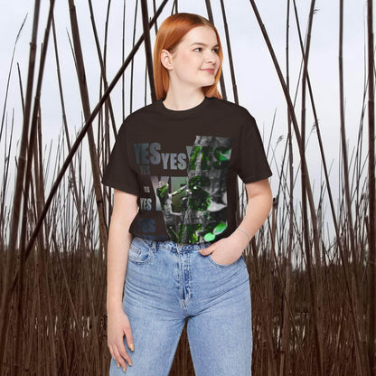 Diploderma Nature Print Unisex Tee, Yes and No Graphic Shirt, Men's Women's Summer Top, Gender Neutral T-shirt, Environmental Print Shirt, Earthy - A Pretty Print