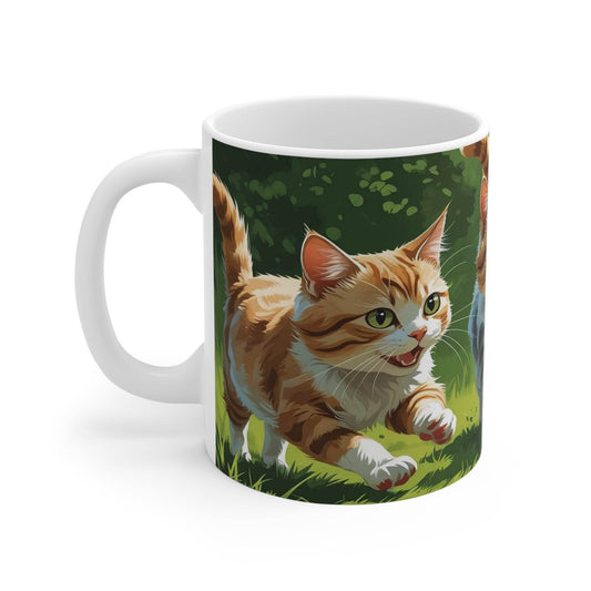 Running Cats Mug - A Pretty Print