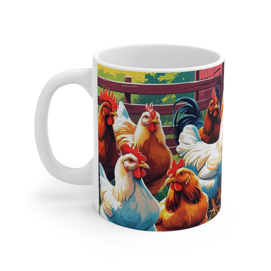 Chicken Mug - Ceramic Coffee Cups - A Pretty Print