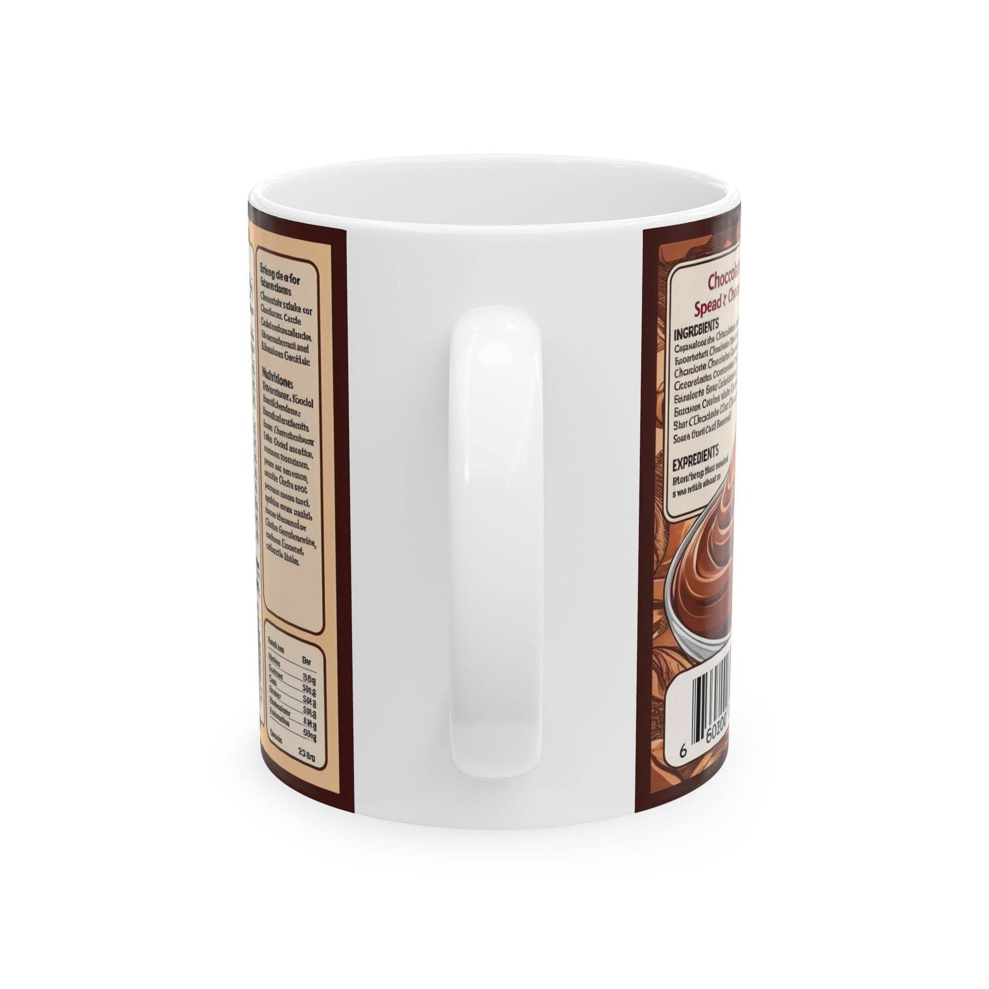 Mug - Chocolate Spread Design Ceramic Coffee Cup - A Pretty Print