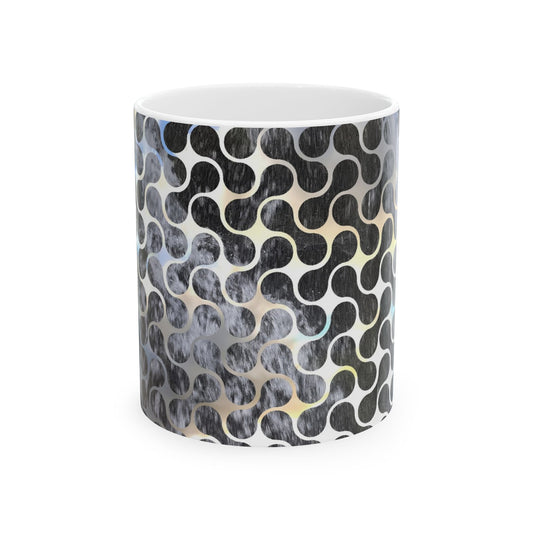 Geometric Swirl Ceramic Coffee Mug (11oz, 15oz)