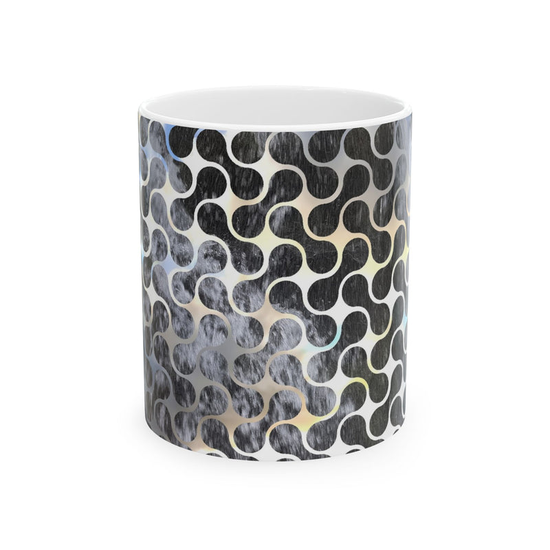 Geometric Swirl Ceramic Coffee Mug (11oz, 15oz)