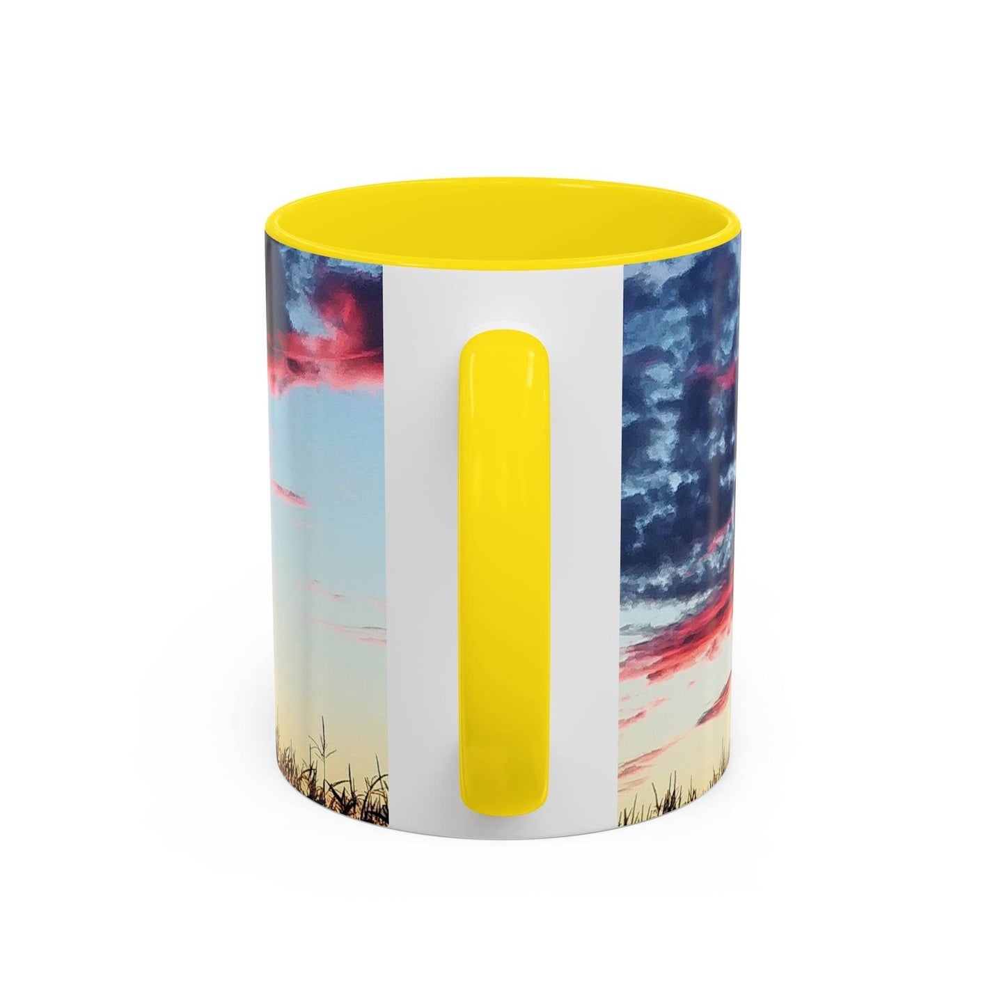 Sunset Accent Coffee Mug - Artistic Drinkware for Nature Lovers, Home Office Decor, Gifts for Coffee Lovers, Birthday, Relaxation