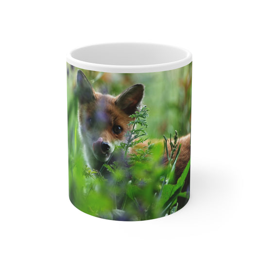 Wildlife Fox Ceramic Mug | 11oz Coffee Cup for Nature Lovers