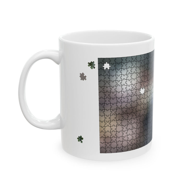 Puzzle Piece Diploderma Ceramic Mug – Botanical Nature Coffee Mug (11oz & 15oz)