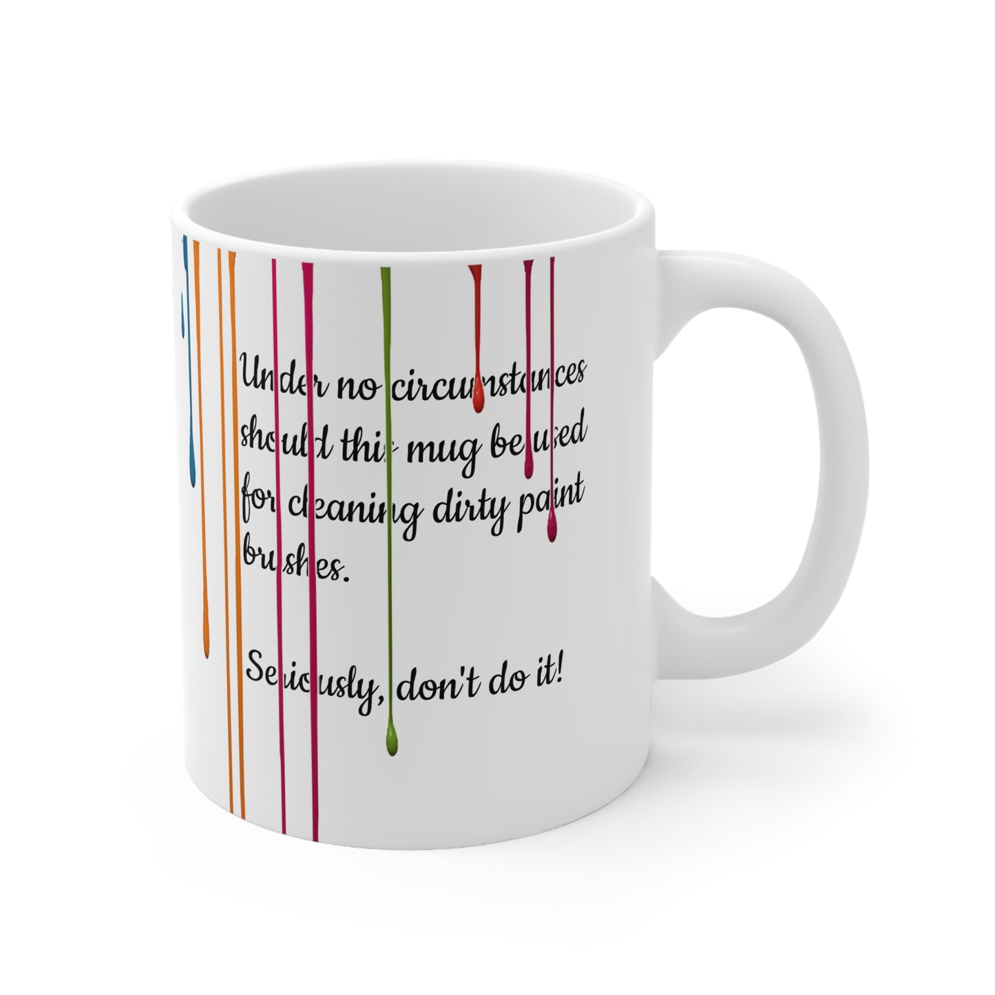 Paint Drips Mug, Ceramic Coffee Cup