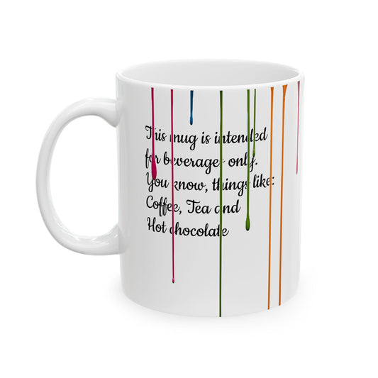 Paint Drips Mug, Ceramic Coffee Cup