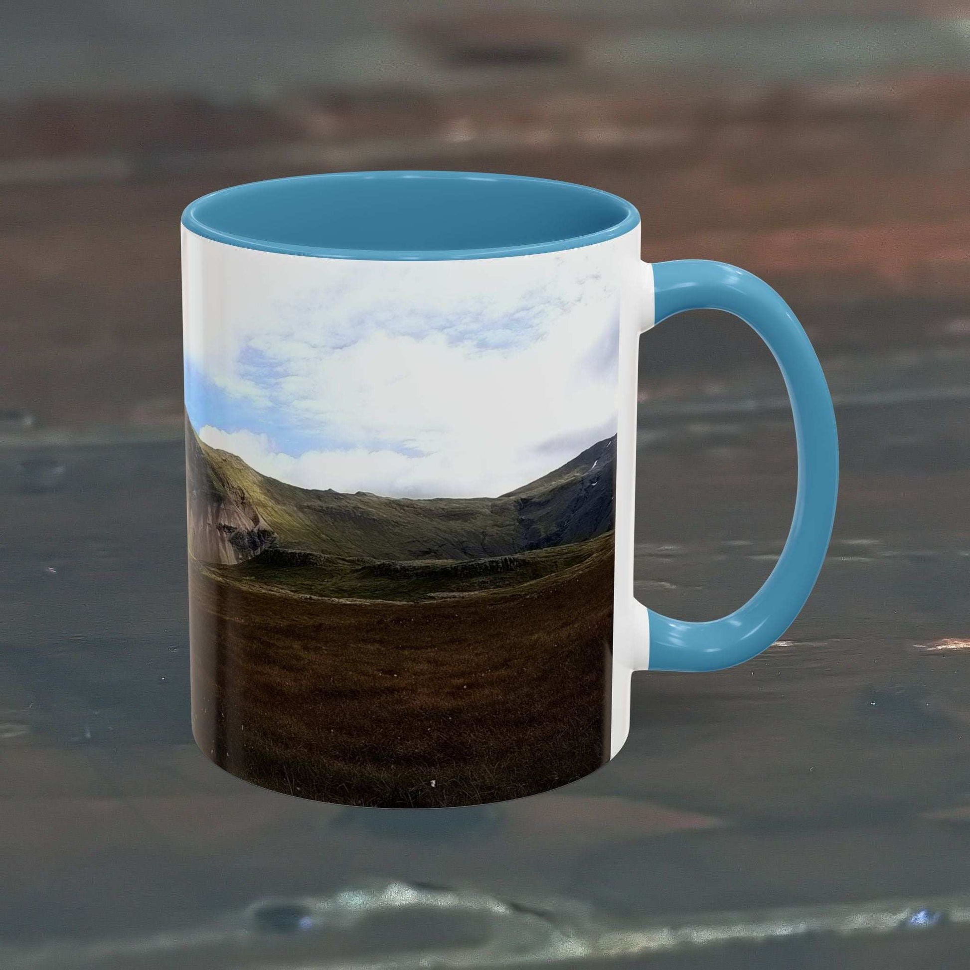 11oz ceramic coffee mug with Iceland scenery design.