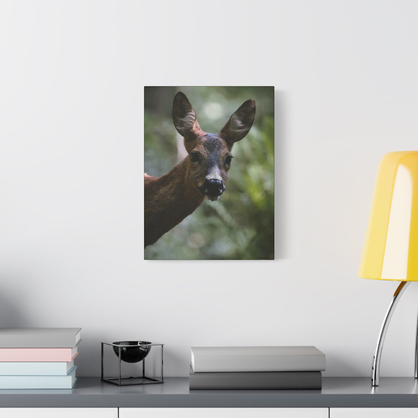 Deer Portrait Matte Canvas Print — Stretched Wall Art for Nature Lovers