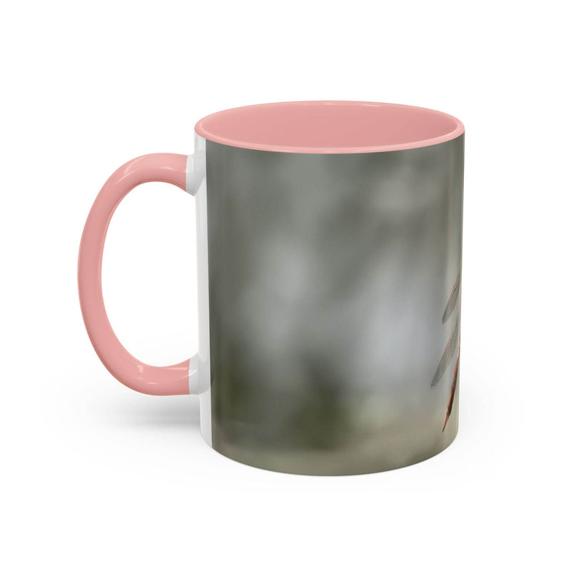 Mug - Pretty Dragonfly Design, White Ceramic