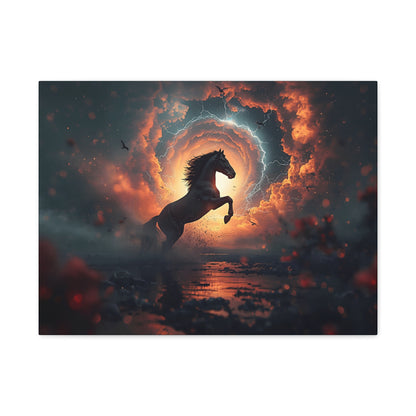 Mystic Stallion Canvas Wall Art - Horse Sunset Fantasy