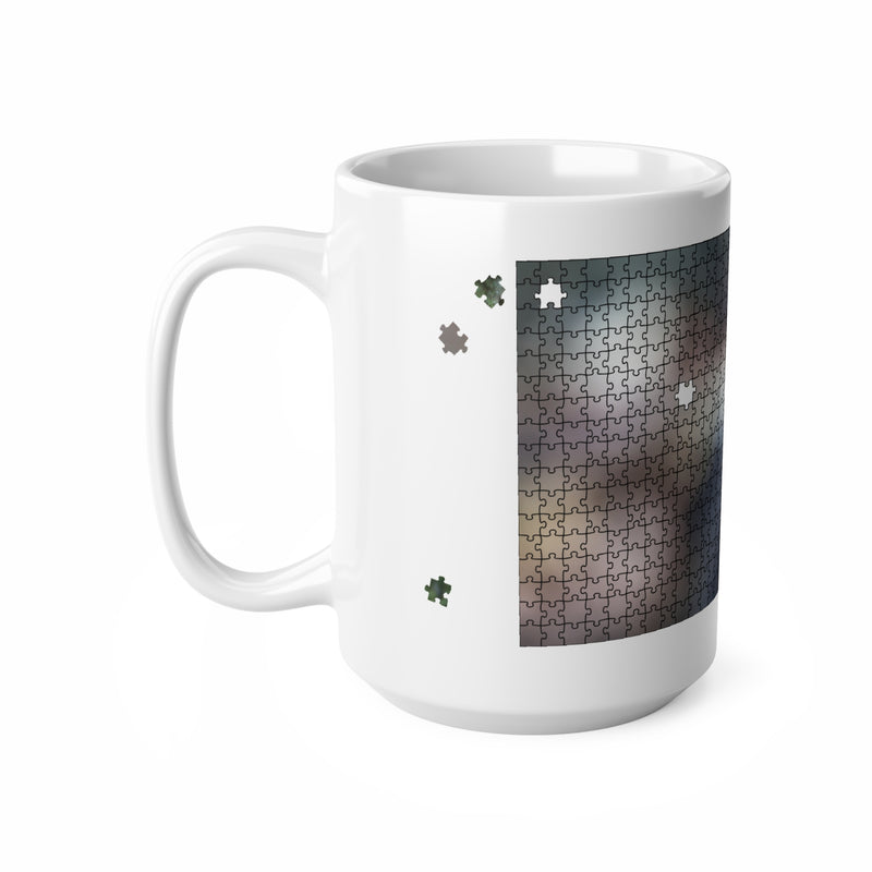Diploderma Keramikbecher mit Puzzleteil-Motiv – Kaffeebecher mit botanischem Motiv