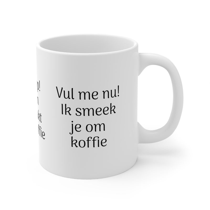 Kaffeebecher – Lustige niederländische Kaffeesprüche
