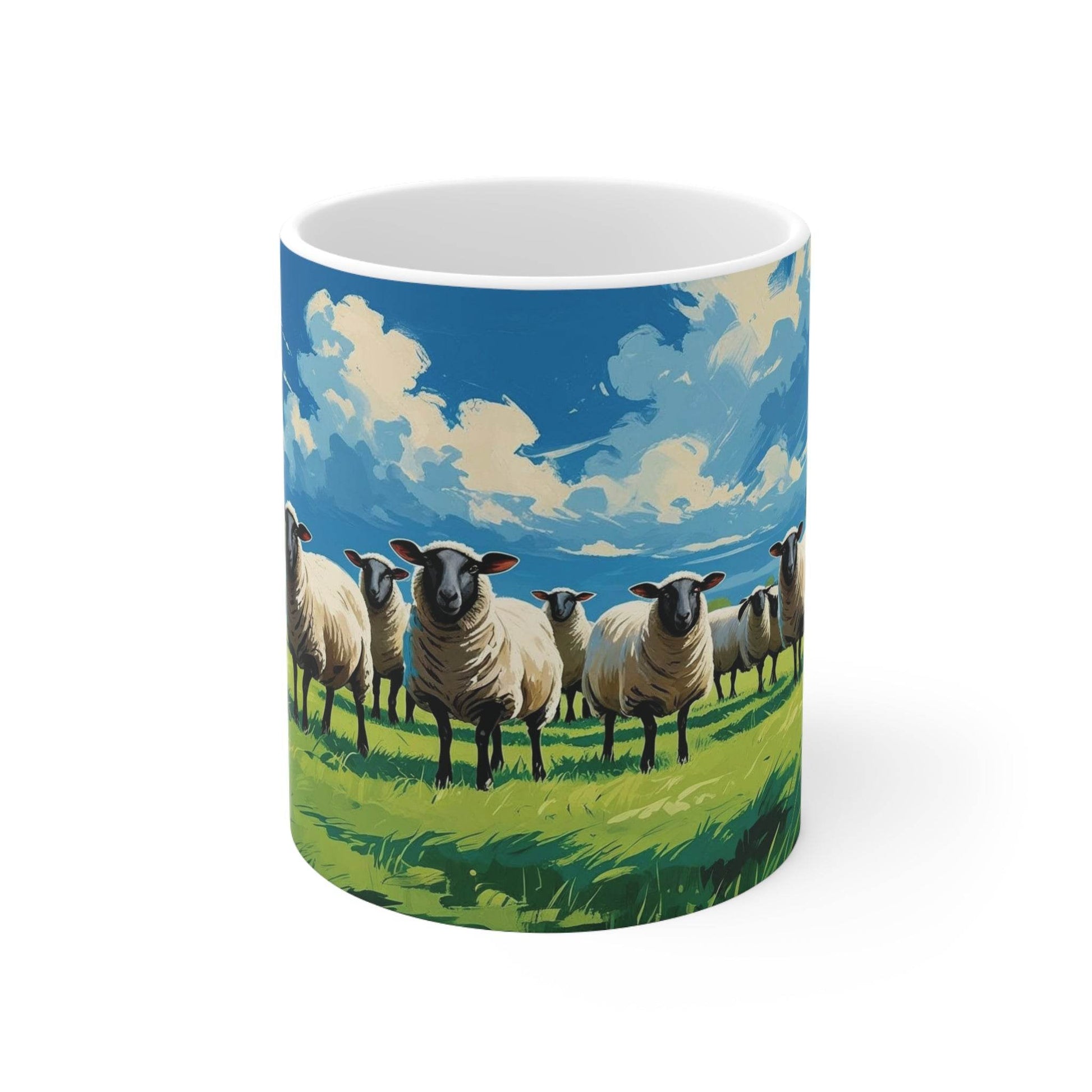 Mug - Curious Sheep - Ceramic Coffee Cup - A Pretty Print