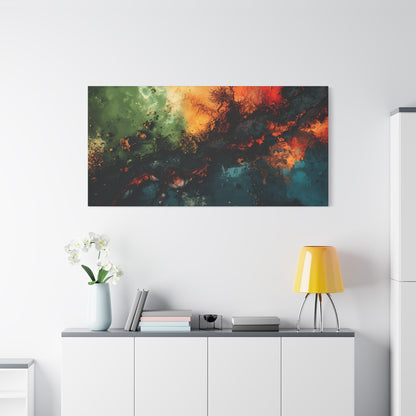 Abstract Nebula Matte Canvas Print — Stretched 1.25" Wall Art
