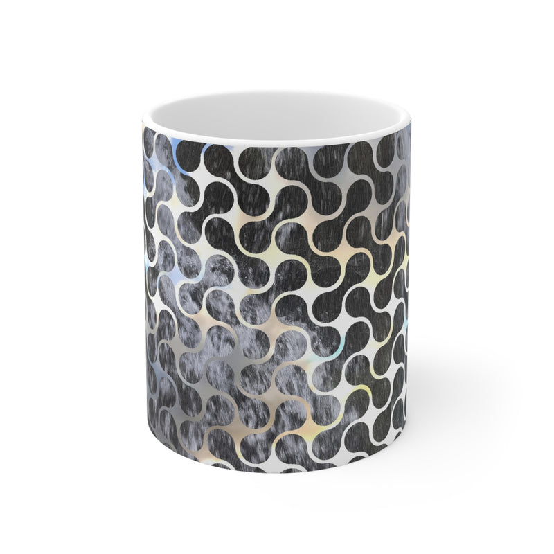 Geometrischer Wirbel-Keramikbecher