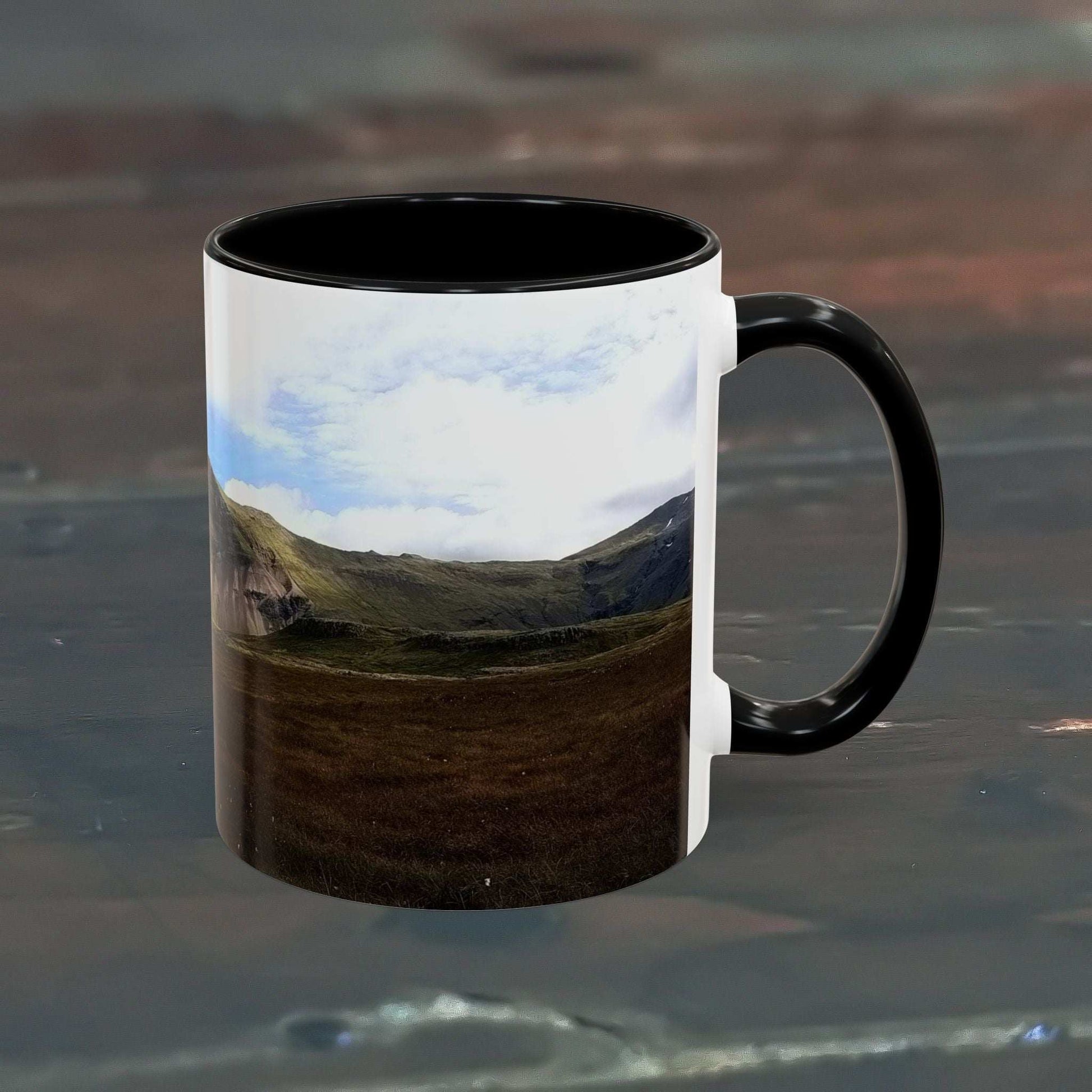 11oz ceramic coffee mug with Iceland scenery design.