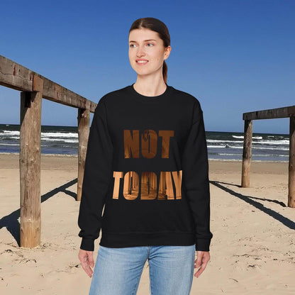 Cozy Unisex Crewneck Sweatshirt - Not today, maybe tomorrow - A Pretty Print