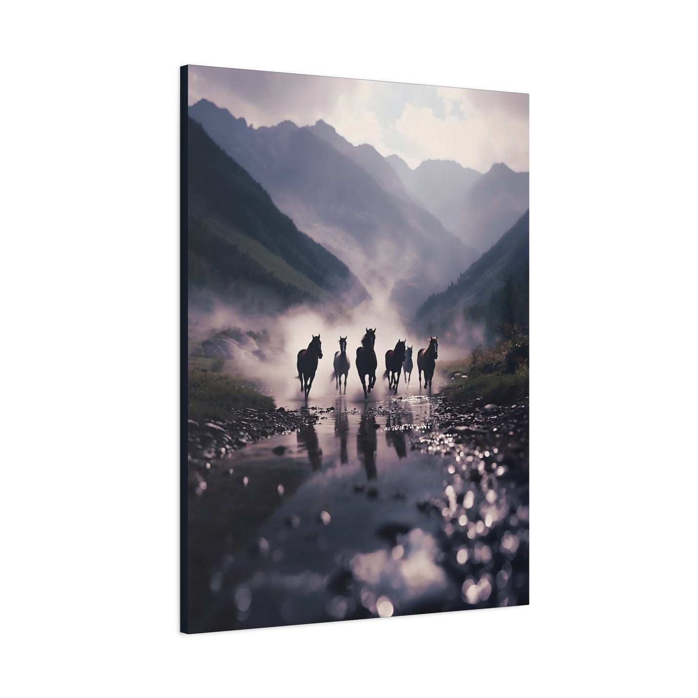 Cinematic stretched wall art canvasafdruk in 30″ x 40″ | 76.20 cm x 101.60 cm with a slender 1.25″ | 3.18 cm deep wooden frame.