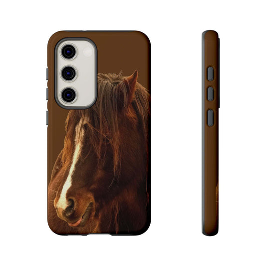 Horse-themed phone case with durable protective cover and shock absorption, ideal for horse lovers.