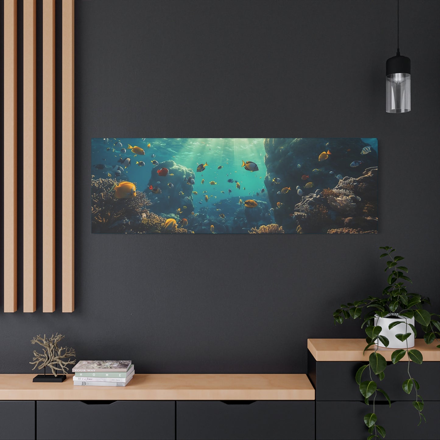 Underwater Reef Panorama Canvas - Tropical Fish Ocean Wall Art