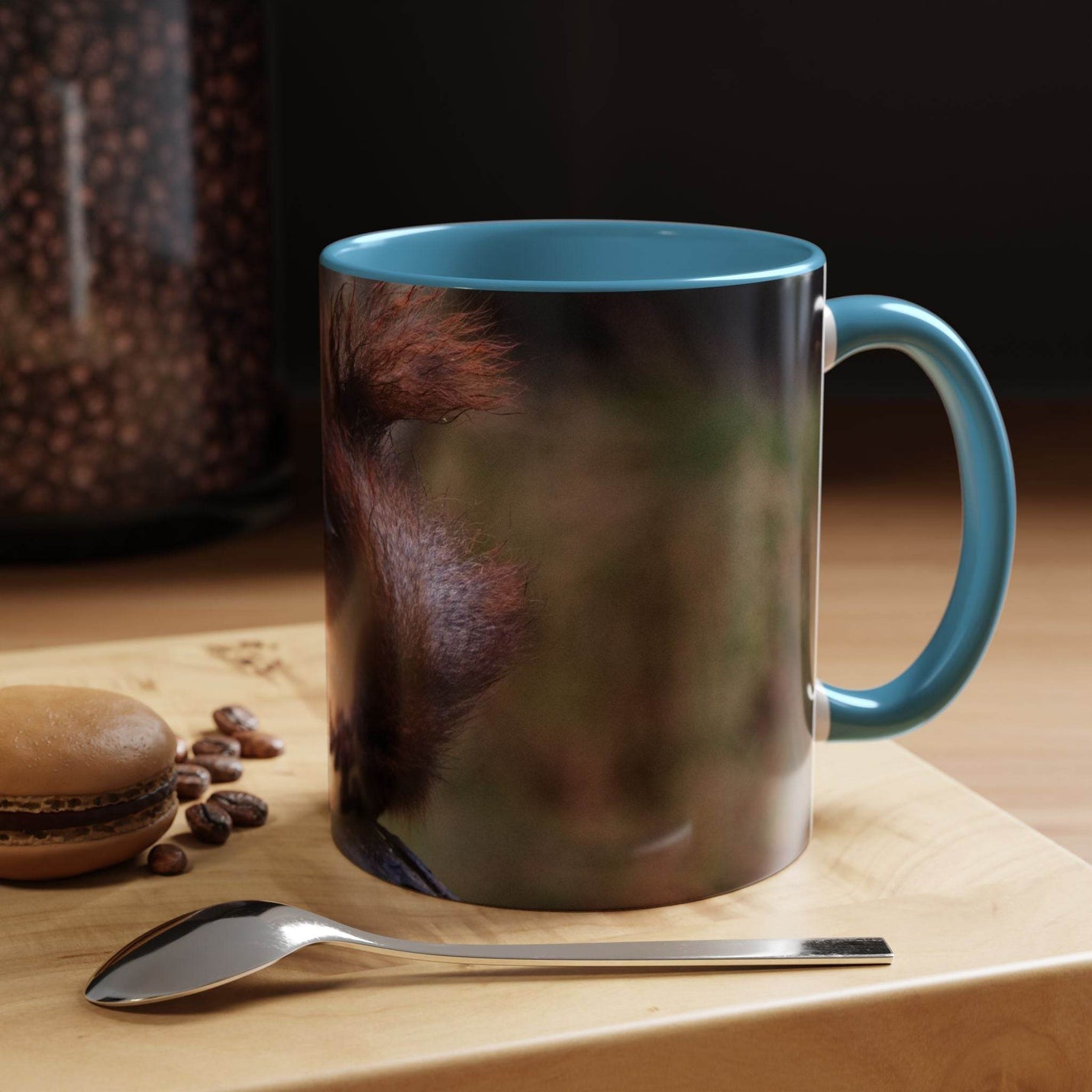 Squirrel Coffee Mug, Cute Animal Mug, Gift for Nature Lovers, Rustic - A Pretty Print
