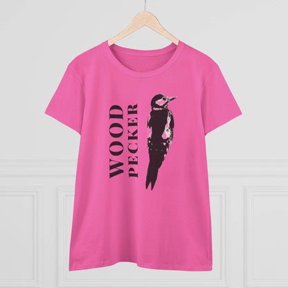 Woodpecker Graphic Tee, Nature Lover Shirt, Casual Women's Shirt, Birdwatching - A Pretty Print