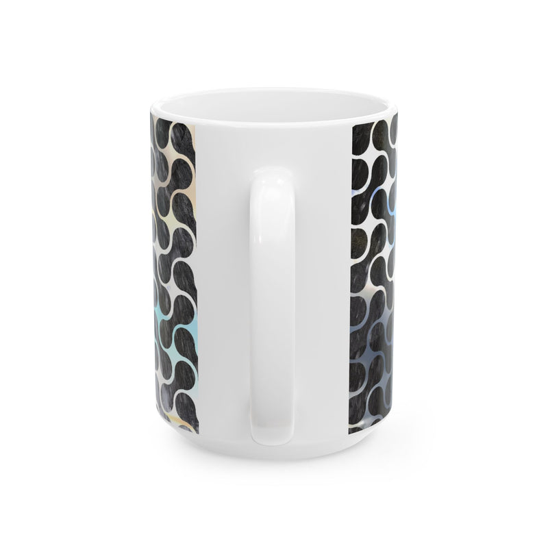 Geometric Swirl Ceramic Coffee Mug (11oz, 15oz)