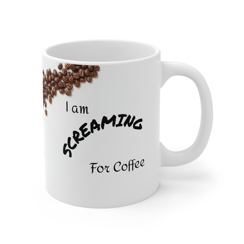 Ich schreie nach Kaffee becher | Kaffeebohnen-Design