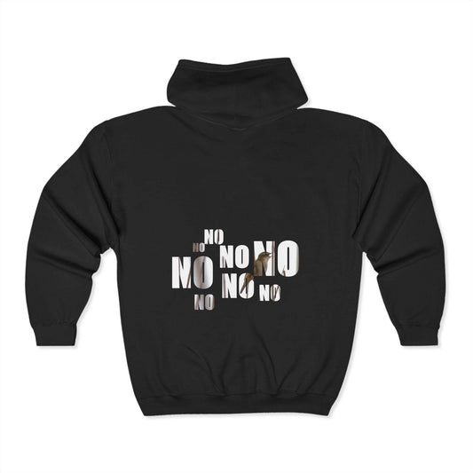 Unisex Heavy Blend™ Yes and No Print Full Zip Hooded Sweatshirt