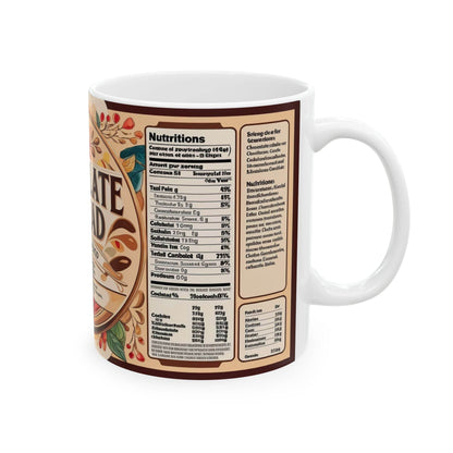 Mug - Chocolate Spread Design Ceramic Coffee Cup - A Pretty Print