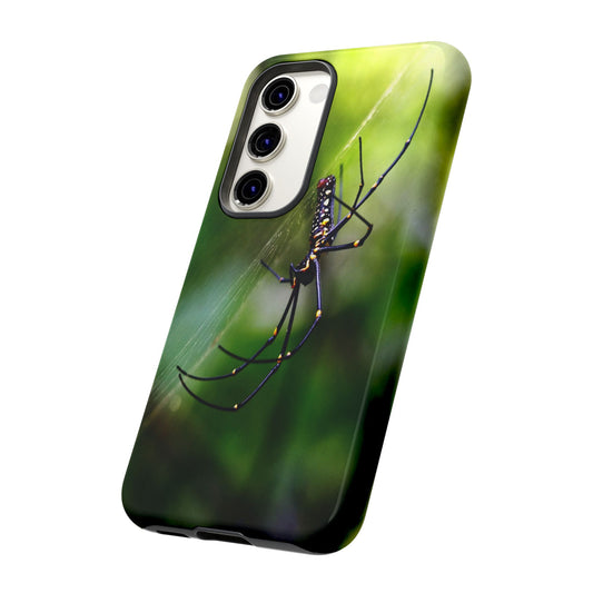 Creepy Spider Photoprint Tough Case for Phone, Durable Phone Protection, Nature Enthusiast Gift, Artistic Soul Accessory, Conversation