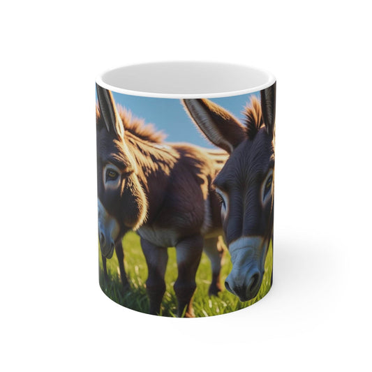 Mug with cute donkeys - Coffee Cup - A Pretty Print