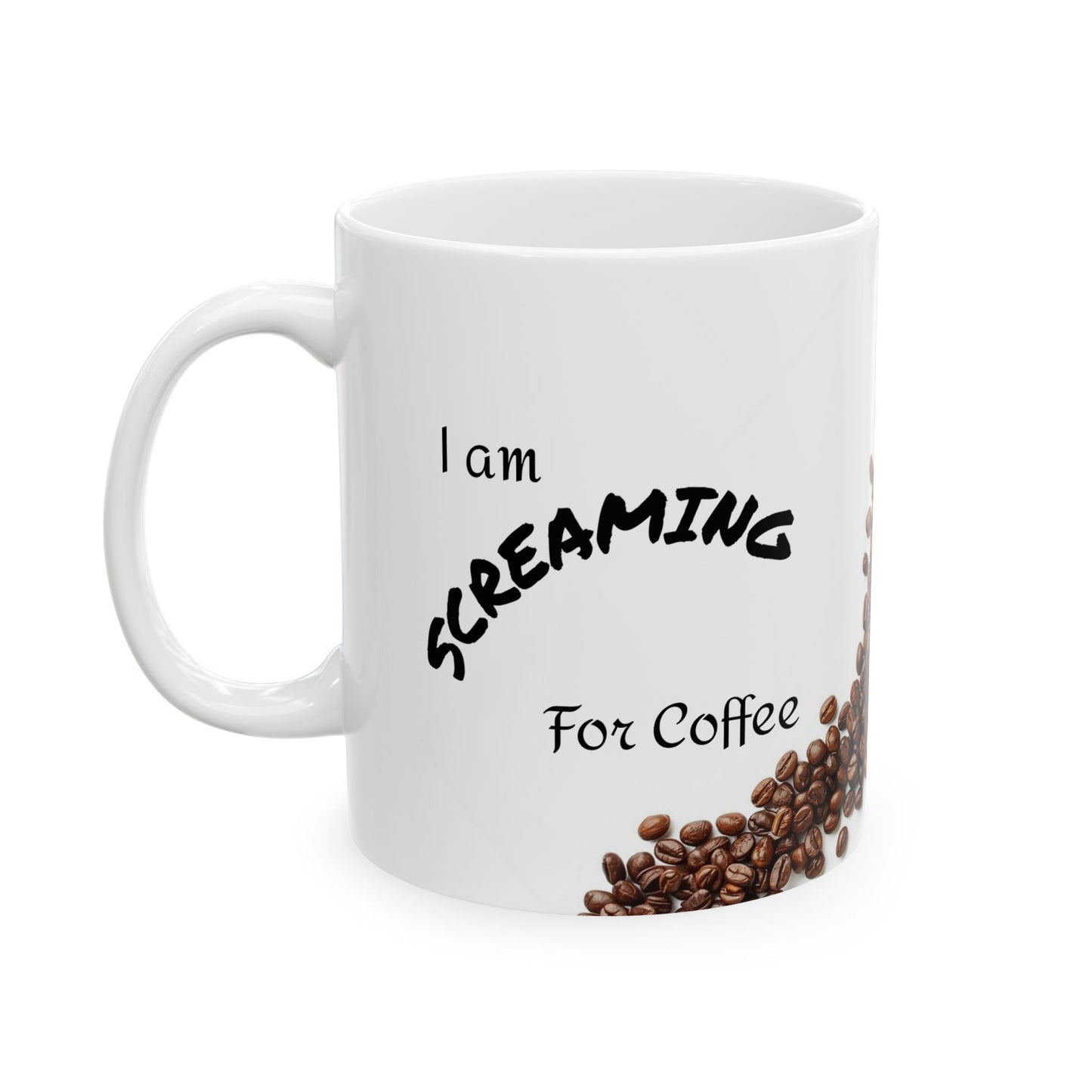I Am Screaming For Coffee Mug | Coffee Bean Design
