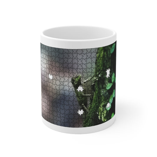 Puzzle Piece Diploderma Ceramic Mug – Botanical Nature Coffee Mug