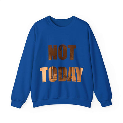 Cozy Unisex Crewneck Sweatshirt - Not today, maybe tomorrow - A Pretty Print