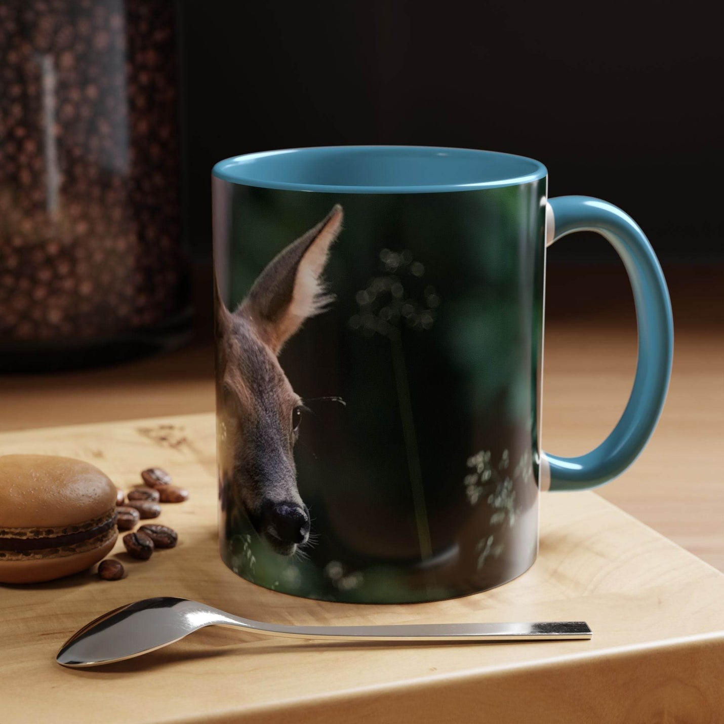 Nature-Inspired Deer Ceramic Mug - A Pretty Print