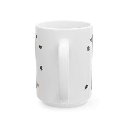 Puzzle Piece Diploderma Ceramic Mug – Botanical Nature Coffee Mug (11oz & 15oz)