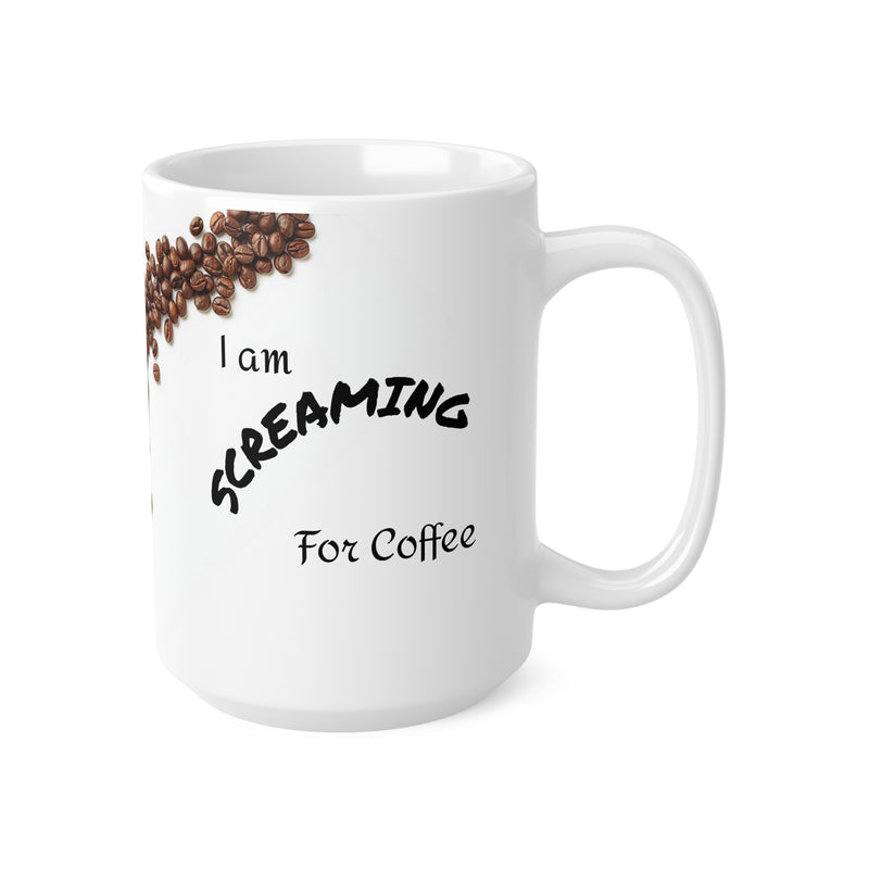 Ich schreie nach Kaffee becher | Kaffeebohnen-Design