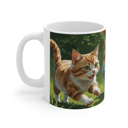 Running Cats Mug - A Pretty Print