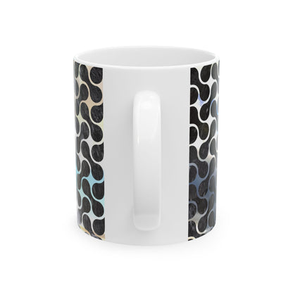 Geometric Swirl Ceramic Coffee Mug (11oz, 15oz)