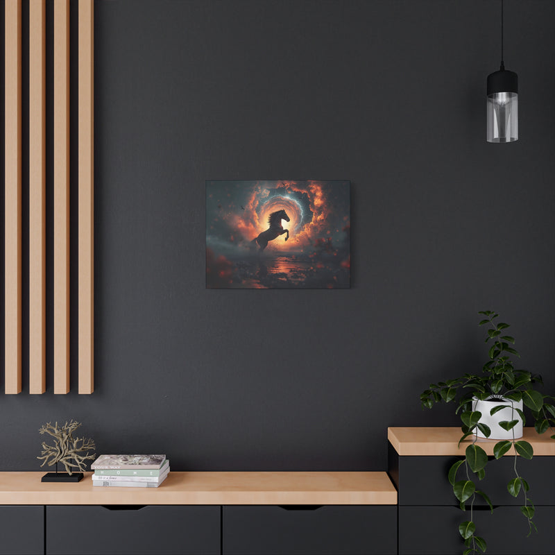 Mystic Stallion Canvas Wall Art - Horse Sunset Fantasy