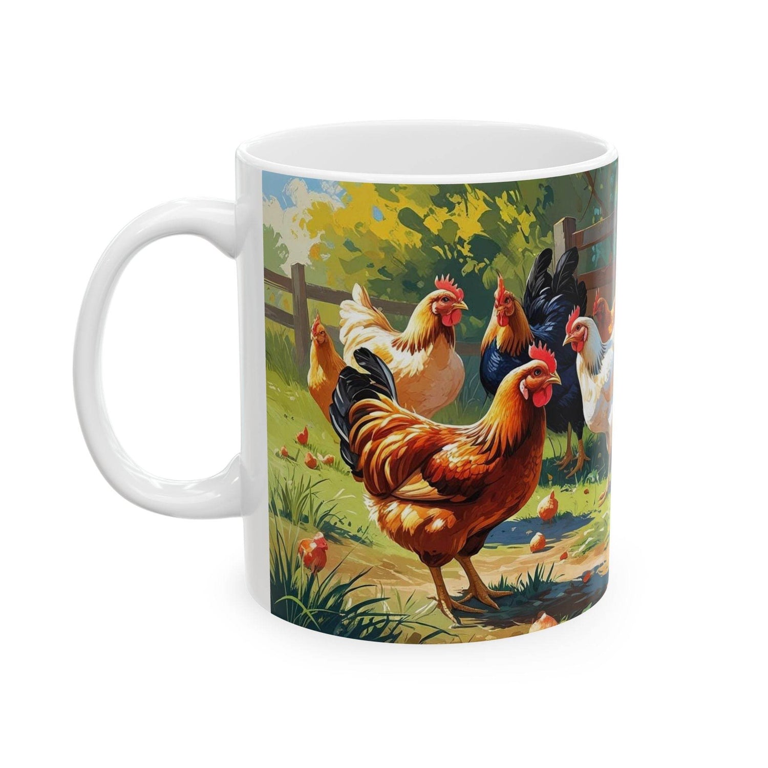 Chicken Mug - Ceramic Coffee Cup - A Pretty Print