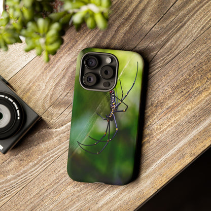 Creepy Spider Photoprint Tough Case for Phone, Durable Phone Protection, Nature Enthusiast Gift, Artistic Soul Accessory, Conversation