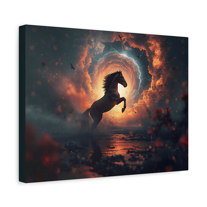 Mystic Stallion Canvas Wall Art - Horse Sunset Fantasy