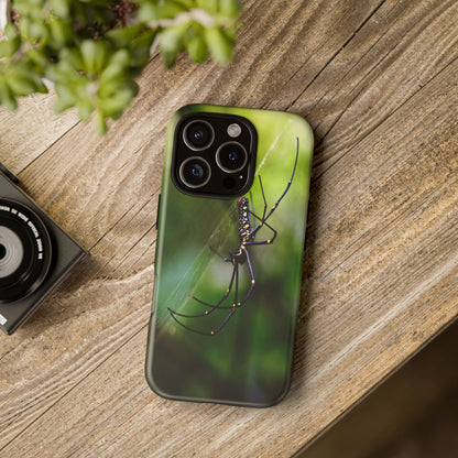 Creepy Spider Photoprint Tough Case for Phone, Durable Phone Protection, Nature Enthusiast Gift, Artistic Soul Accessory, Conversation