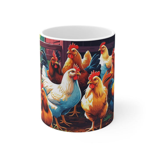 Chicken Mug - Ceramic Coffee Cups - A Pretty Print
